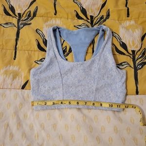 2 gymshark sports bras pink and blue Small